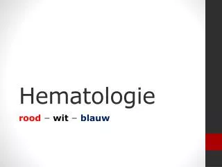 hematologie