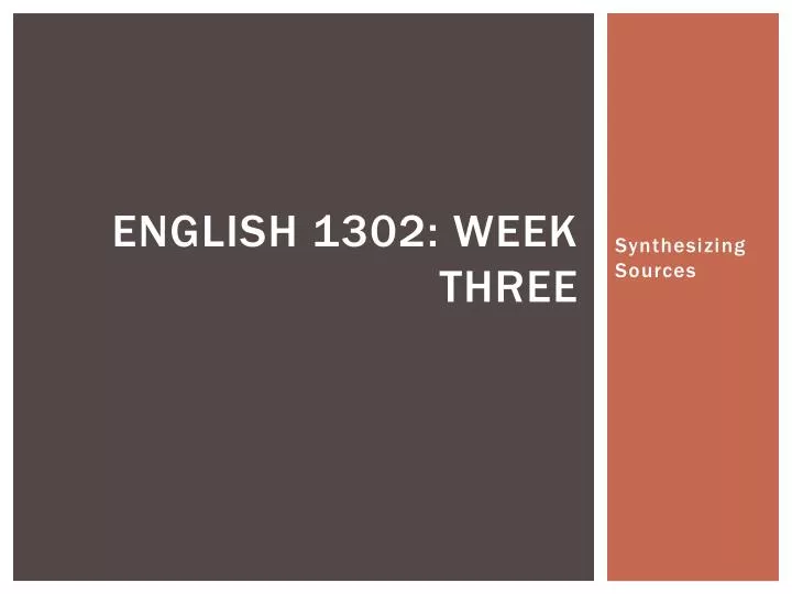 english 1302 week three