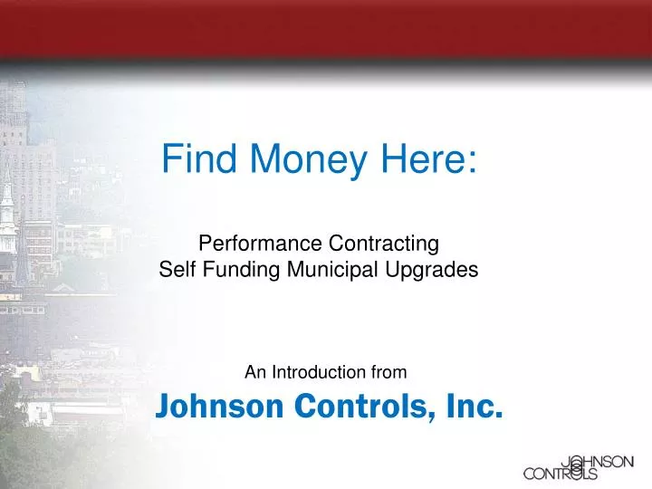 an introduction from johnson controls inc
