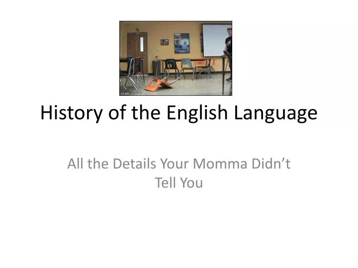 history of the english language