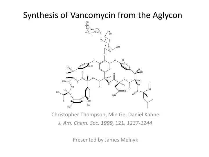 synthesis of vancomycin from the aglycon