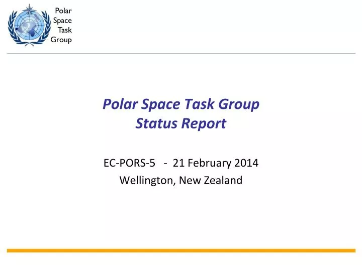 polar space task group status report
