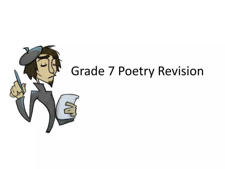grade 7 poetry revision