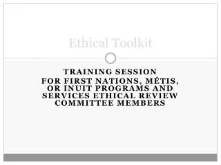 Ethical Toolkit