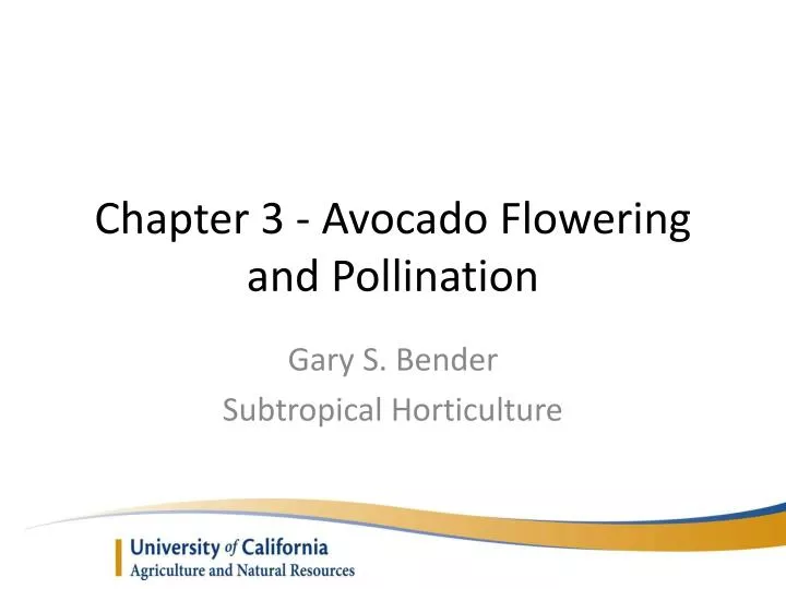 chapter 3 avocado flowering and pollination