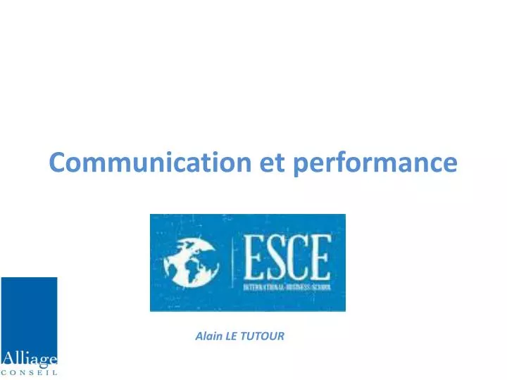 communication et performance