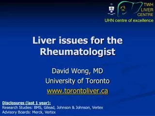 Liver issues for the Rheumatologist