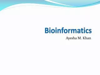 Bioinformatics