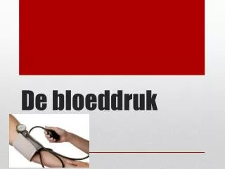 de bloeddruk