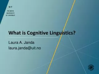 What is Cognitive Linguistics ?