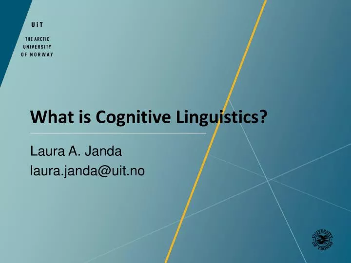 what is cognitive linguistics