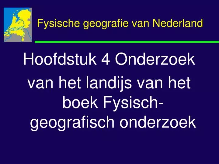 fysische geografie van nederland