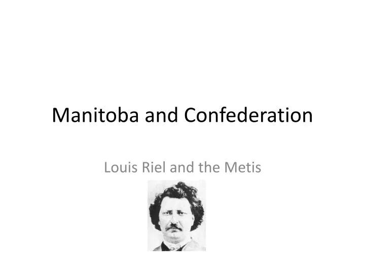 manitoba and confederation