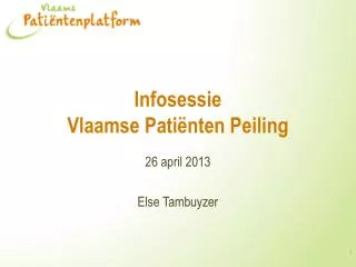 infosessie vlaamse pati nten peiling