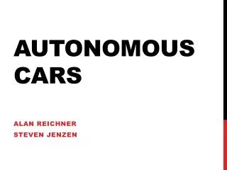 Autonomous cars