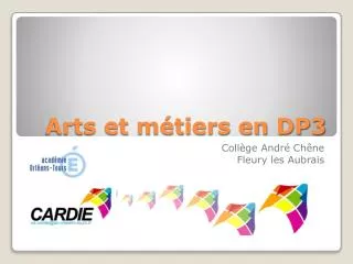 arts et m tiers en dp3
