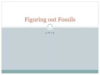 Figuring out Fossils