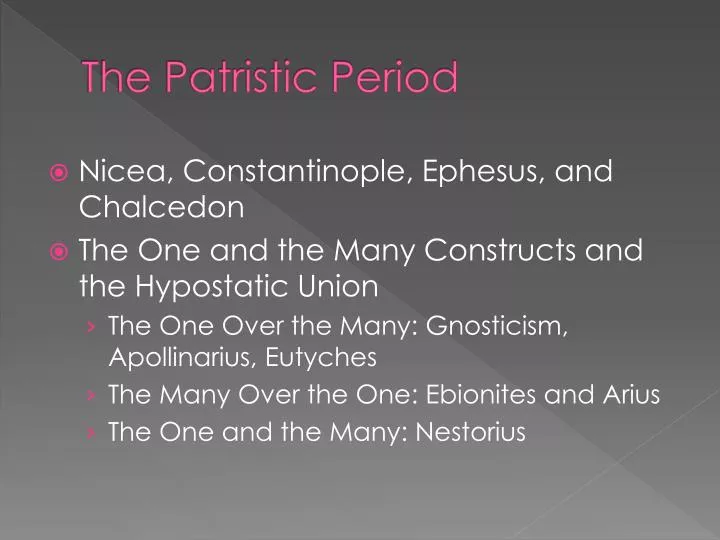 the patristic period