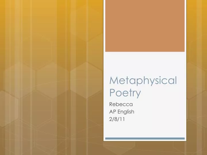 metaphysical poetry