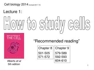 How to study cells