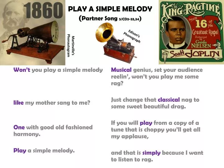 play a simple melody partner song 5 cd3 33 34