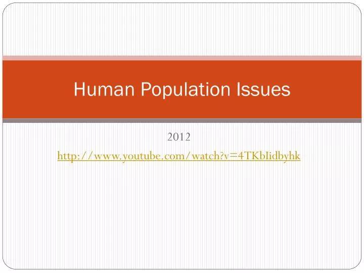human population issues