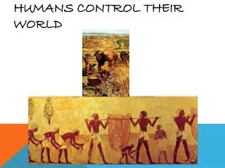 Humans Control Their World