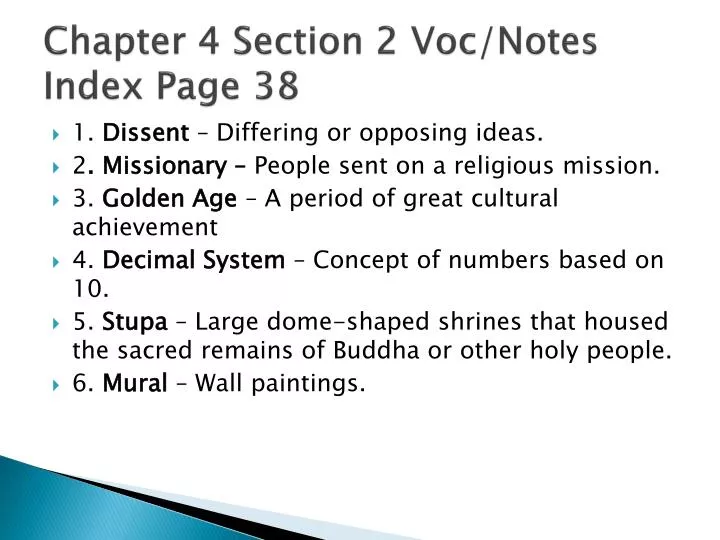 chapter 4 section 2 voc notes index page 38