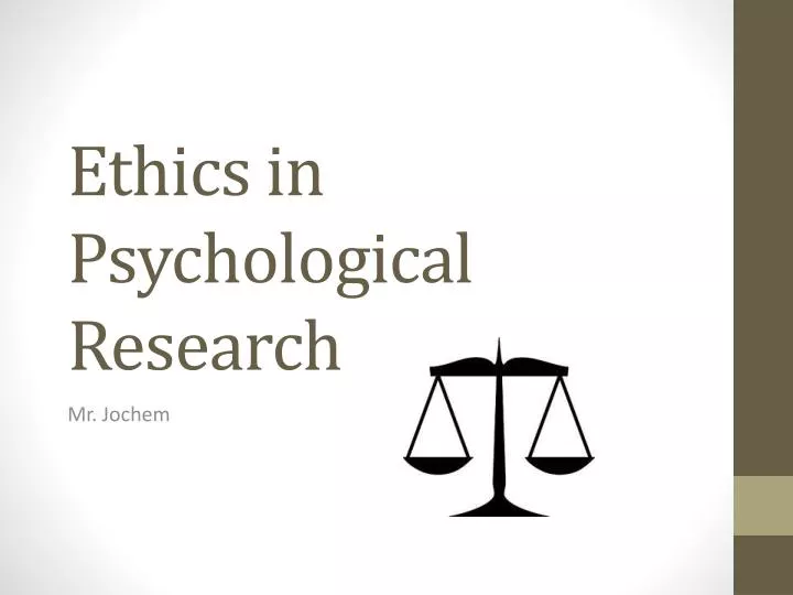ethics in psychological research