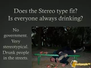 Does the Stereo type fit? Is everyone always drinking?