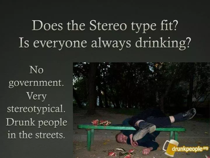 does the stereo type fit is everyone always drinking