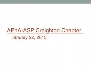 APhA -ASP Creighton Chapter