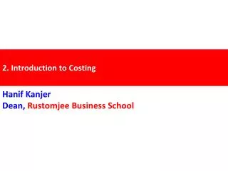 2. Introduction to Costing