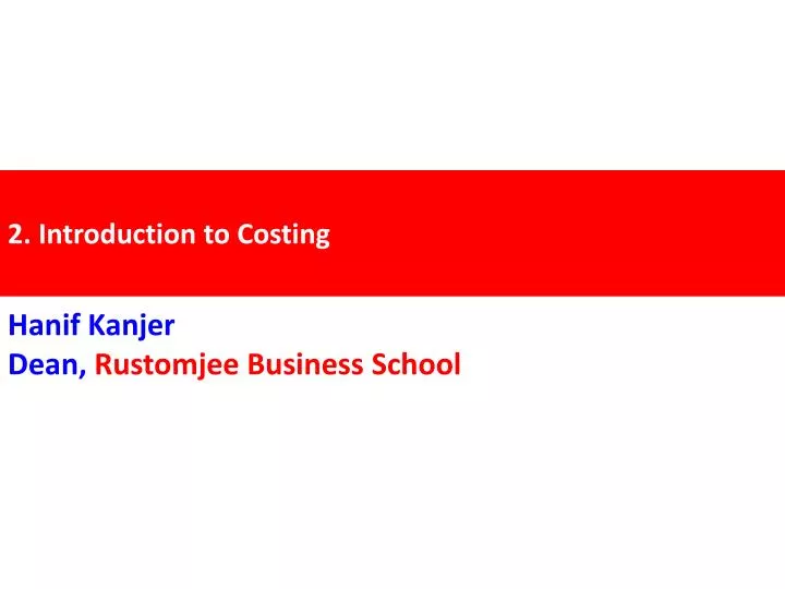 2 introduction to costing