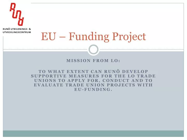 eu funding project