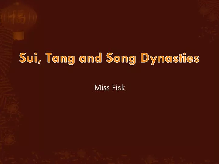 sui tang and song dynasties