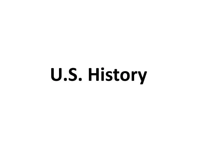 u s history