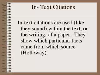 in text citations