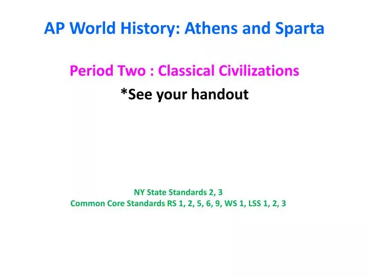 ap world history athens and sparta