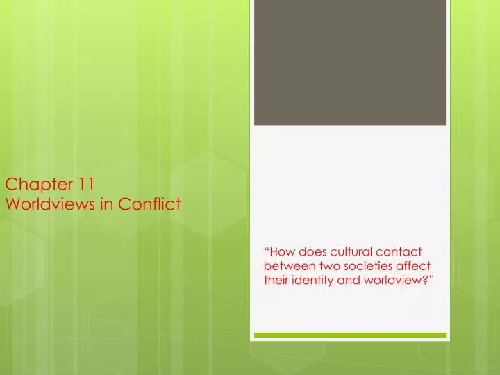 chapter 11 worldviews in conflict