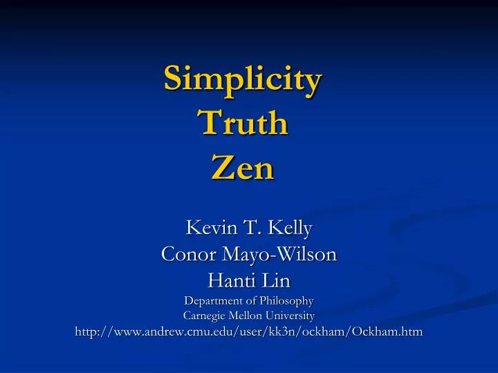 simplicity truth zen