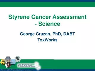 Styrene Cancer Assessment - Science