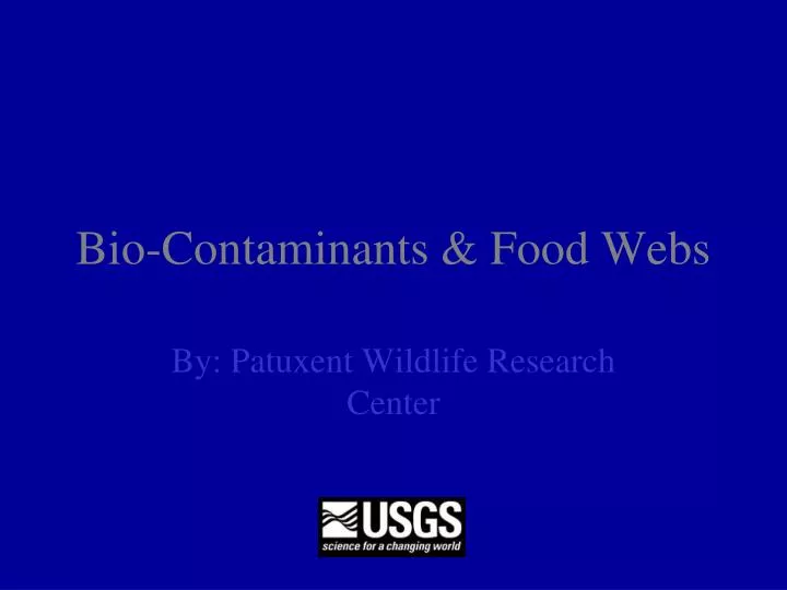 bio contaminants food webs