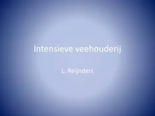 intensieve veehouderij