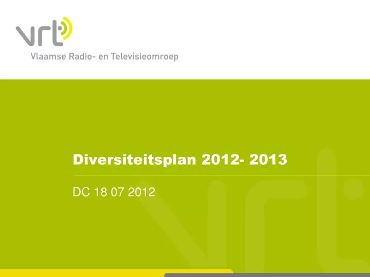 diversiteitsplan 2012 2013