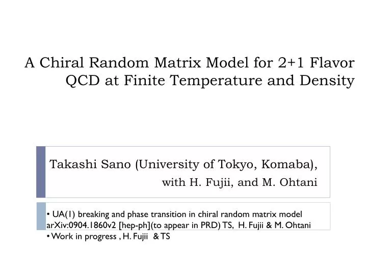 a chiral random matrix model for 2 1 flavor qcd at finite temperature and density