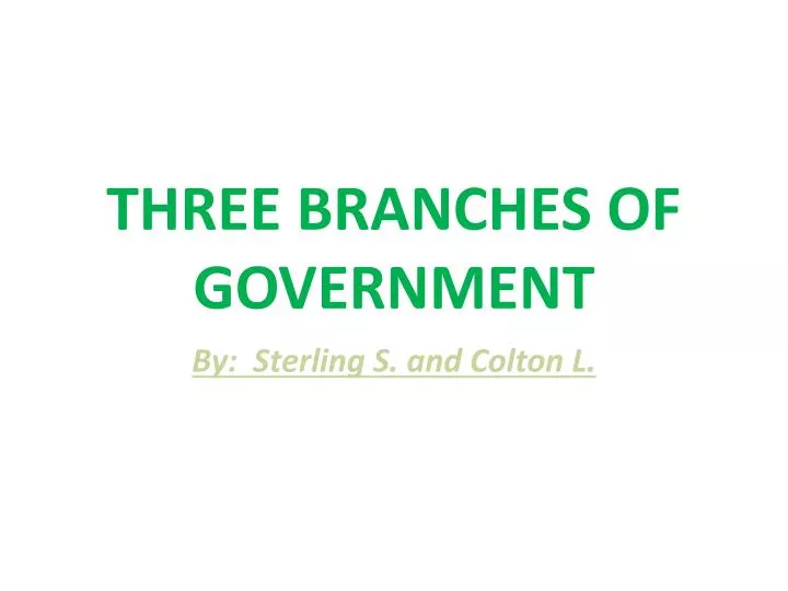 three branches of government