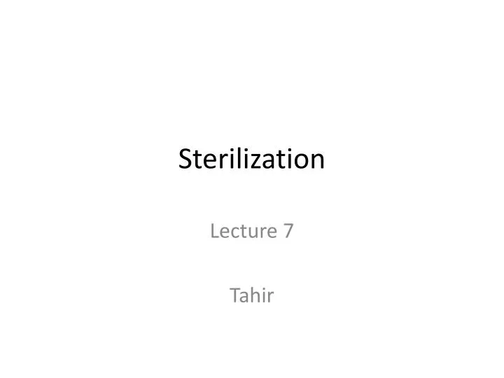 sterilization