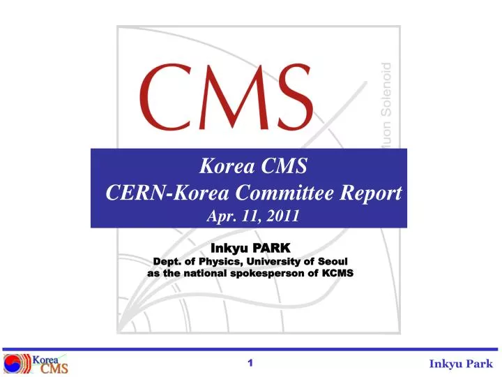korea cms cern korea committee report apr 11 2011