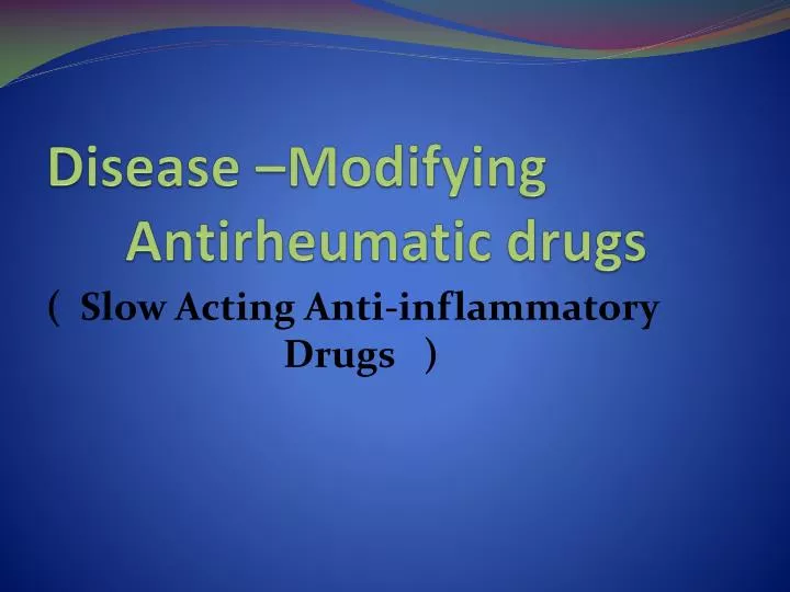 disease modifying antirheumatic drugs
